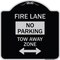Signmission Fire Lane Tow-Away Zone W/ Bidirectional Arrow Heavy-Gauge Aluminum Sign, 18" x 18", BS-1818-23979 A-DES-BS-1818-23979 - alternate 1